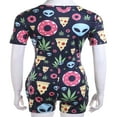 thumbnail image 4 of Body pour Femmes Manches Longues Col en V Profond Bodycon Extensible Justaucorps Bouton Court Pyjama Rose TG, 4 of 4