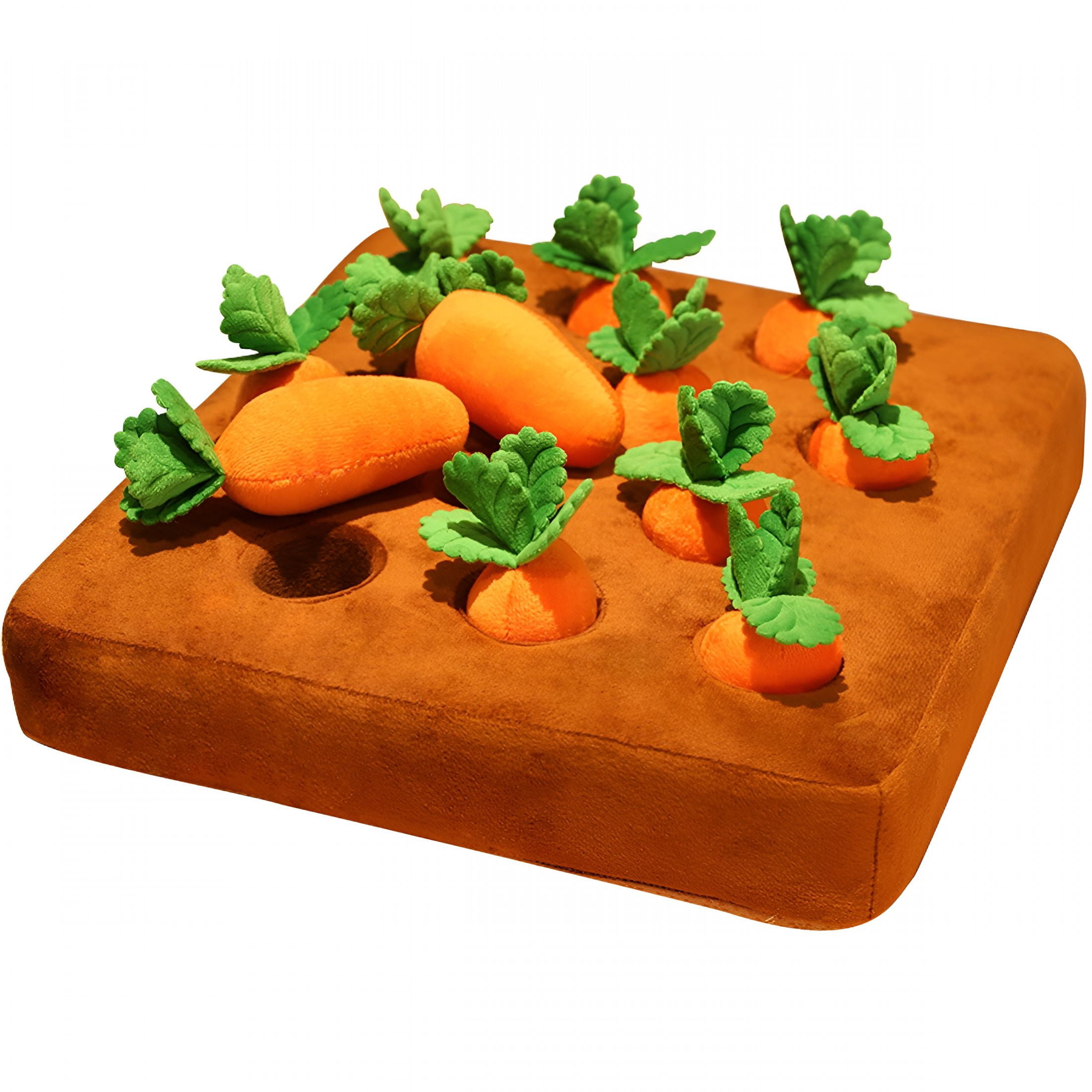 BESTSKY Interactive Dog Toys, Dog Carrot Garden Toy with Non-Slip Bottom Cute Dog Carrot Patch Durable Dog Carrot Snuffle Toy Fun Interactive Dog Toys Creative Soft Dog Toy Aggressive Chewers