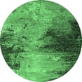 thumbnail image 1 of Ahgly Company Indoor Round Oriental Emerald Green Industrial Area Rugs, 3' Round, 1 of 4