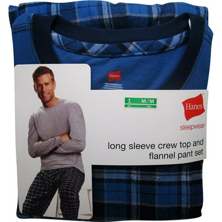 Hanes - Big Men's Flannel Crew Sleepset, Size 2XL