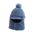 thumbnail image 2 of NAISIBABY Kids Winter Plush Hat, Thicken with Ear Flaps Solid Color Warm Cap Blue Free Size, 2 of 3