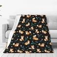 thumbnail image 2 of Fox Blanket,Fleece Soft Lightweight Cozy Warm Throws Blankets,Kids and Adults Birthday Gifts for Bed, Sofa, Couch, Camping 60"X50", 2 of 6