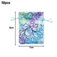 thumbnail image 6 of Girlsshop 50/100Pcs Sheer Coralline Organza Favor Bags Jewelry Pouches Wedding Party,Blue13x18cm (5x7inch), 6 of 10