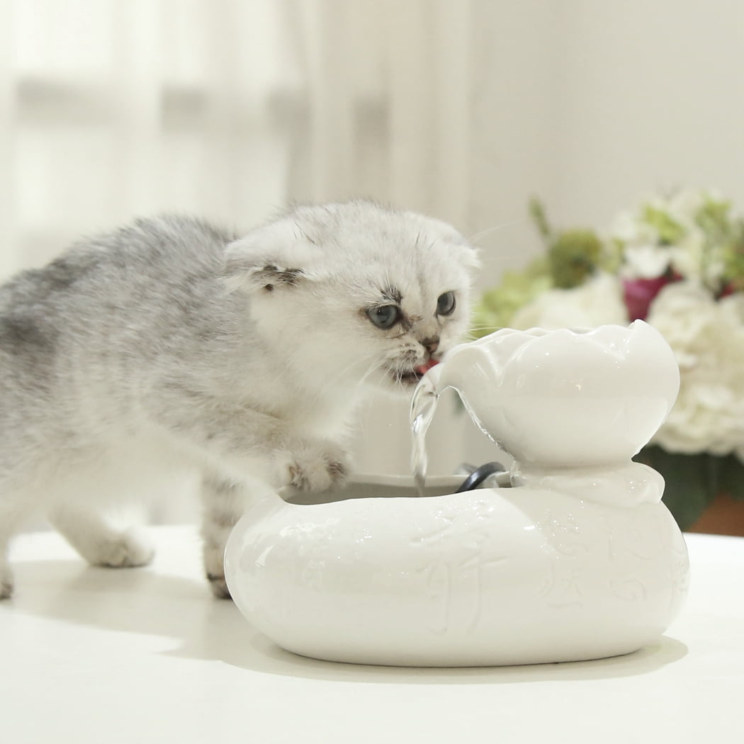Pet Fountain Creative Automatic Ceramic Cat Water Fountain Pet