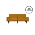 DHP Paxson Futon, Mustard Yellow Linen