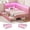 Twin-Pink, variant on Aunfebrco Corner Bed Frame with Storage Drawers, Twin Daybed with LED Light and Charging Station, Bed Unit with Line Fabric Upholstered Fence, Modern Twin Size Bed Frame,PInk