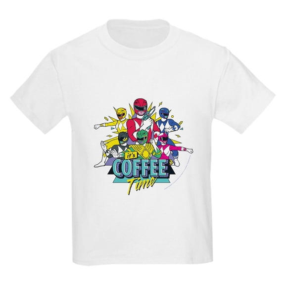 CafePress - Power Rangers It's Coffee Time Kids T Shirt - Light T-Shirt Kids XS-XL