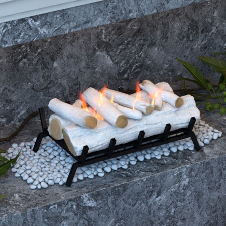 Regal Flame 18 Convert to Ethanol Fireplace Log Set with Burner Insert  from Gel or Gas Logs (Birch) | Walmart Canada