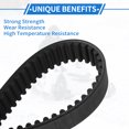 thumbnail image 4 of Unique Bargains Drive Belt Compatible for Yamaha XP530 T-MAX 530 2012-2016, Wear-Resistant Rubber Fiber Black Powersports V-Belt, 4 of 7