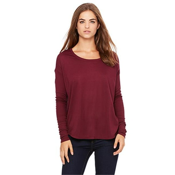 Download BELLA+CANVAS - Bella 8852 Womens Flowy Long Sleeve Tee ...