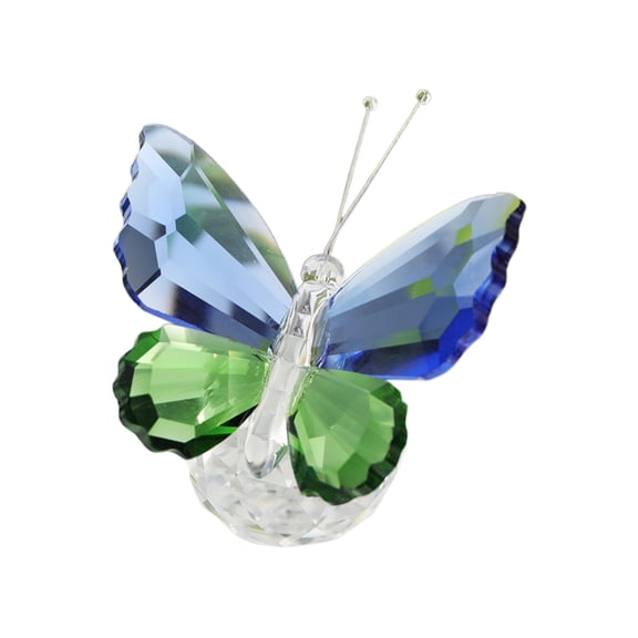 Crystal Butterfly Statue Sparkling Desktops Decorations Colorful Butterfly Shaped Ornament Simulated Sculpture