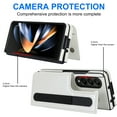 thumbnail image 4 of Dteck for Samsung Galaxy Z Fold 4 Case with S Pen Holder, Shockproof Card Holder RFID Blocking Kickstand Magnetic PU Leather Flip Case Wallet for Galaxy Z Fold 4 5G 7.6 Inch (2022), White, 4 of 9