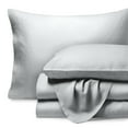 thumbnail image 1 of Bare Home Linen Sheet Set - Deep Pocket - Breathable - 3-Pieces - Twin, Glacier Gray, 1 of 6