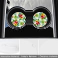 thumbnail image 3 of Car Coasters 6 Pack Stone Car Cup Holder Flower Palm Absorbent Drink Car Coaster Ceramic Set Small 2.56 inch Cup Coasters, 3 of 6