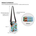 thumbnail image 5 of HELLHERO Women Adjustable Shoulder Strap Polyester Crossbody Small Bags Unisex 4.33x1.97x7.09 Fish Pattern Design, 5 of 5