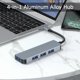 thumbnail image 2 of 4-in-1 Multifunctional USB-A Aluminum Alloy Hub High-speed USB Hub USB Converter with USB3.0*1 USB2.0*3 Output Interfaces, 2 of 5