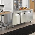 thumbnail image 4 of Cooler Depot 72 inch 20.25 cu.ft, 36" heigh Commercial Undercounter Freezer, 3 Solid Doors, Stainless steel exterior, NSF certified., 4 of 7