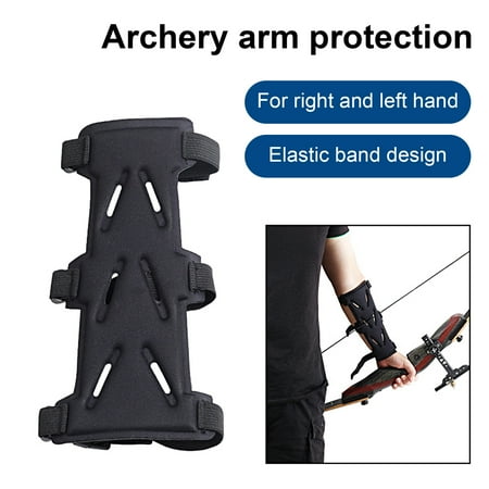 Arm Protector Black Breathable Wear-resistant Cozy Right Left Handed Hunting Goods Double-sided Cloth Archery Protective Arm Guard for Men