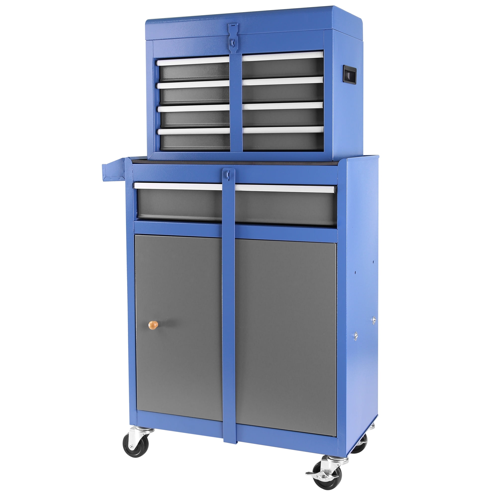 7 Drawer Tool Chest on Wheels, Multi-function Rolling Tool Box Organizer for Garage Workshop Warehouse Repair Shop, Black