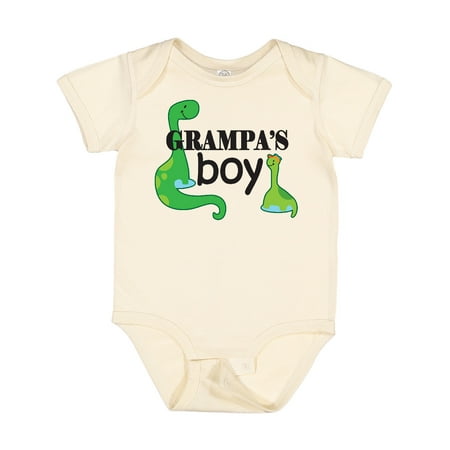 

Inktastic Grampas Boy Grandson Dinosaur Gift Baby Boy Bodysuit