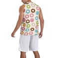 thumbnail image 2 of Naloa Colorful Donuts Basketball Jersey Reversible Men's Mesh Athletic Sports Shirts Training Practice S-4XLX-Large, 2 of 6