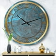 thumbnail image 3 of Designart Paysage de marbre bleu et gris horloge murale, 3 of 3