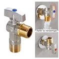 thumbnail image 3 of Válvula de parada de ángulo de válvula de agua de ajuste de plomería de de ángulo de flujo G1/2'' fácil de instalar Azul, 3 of 9