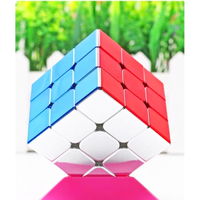 Moyu Meilong 3x3x3 Reflective Metallic Mirror Shiny Stickerless Speed Cube 3x3 Metallic Magic Cube Puzzle Toys