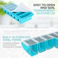 thumbnail image 3 of 1/2 Cup Silicone Freezer Tray With Lid - Silicone Freezer Molds 2-Pack For meal prep & freezing of various sauces and other dishes, oven and dishwasher safe, 3 of 6