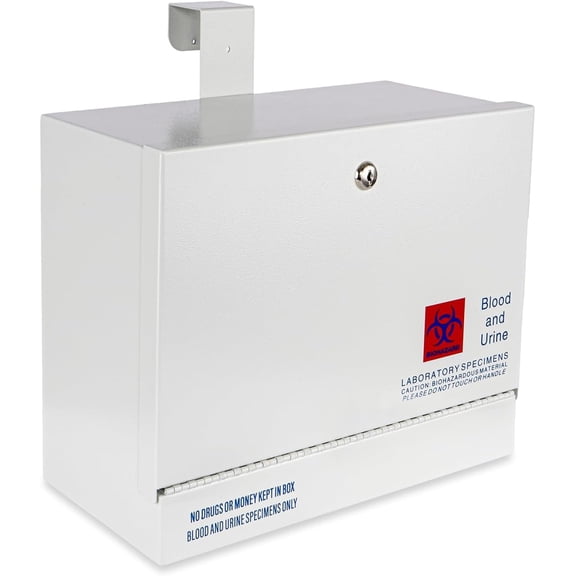 POCHAR Stainless Steel Specimen Container Drop Box for Labs, Clinics, and Medical Offices Specimen Handling and Storage