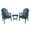 Nantucket Blue, variant on Highwood 3-pc Hamilton Deck Chair Set with Folding Side Table - Outdoor, Eco-friendly, Synthetic Wood