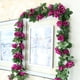 thumbnail image 5 of Flores de plantas simuladas Naiovety enredaderas manejables de tela color rojo blanco morado rosa champán, 5 of 6