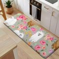 thumbnail image 5 of Pomeranian Dog and Flower Floral Kitchen Rug Mat,Kitchen Runner Rugs Non Skid Washable,Decorative Kitchen Floor Mats for Kitchen,Sink,Laundry,17"x47.2", 5 of 7