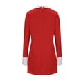 thumbnail image 5 of SMihono Fashion Women's Long Sleeve Lapel Dress Colorblock Button Back Dress Spring Fall Loose Dress Fashion Casual Outdoor Dresses Red 12, 5 of 6