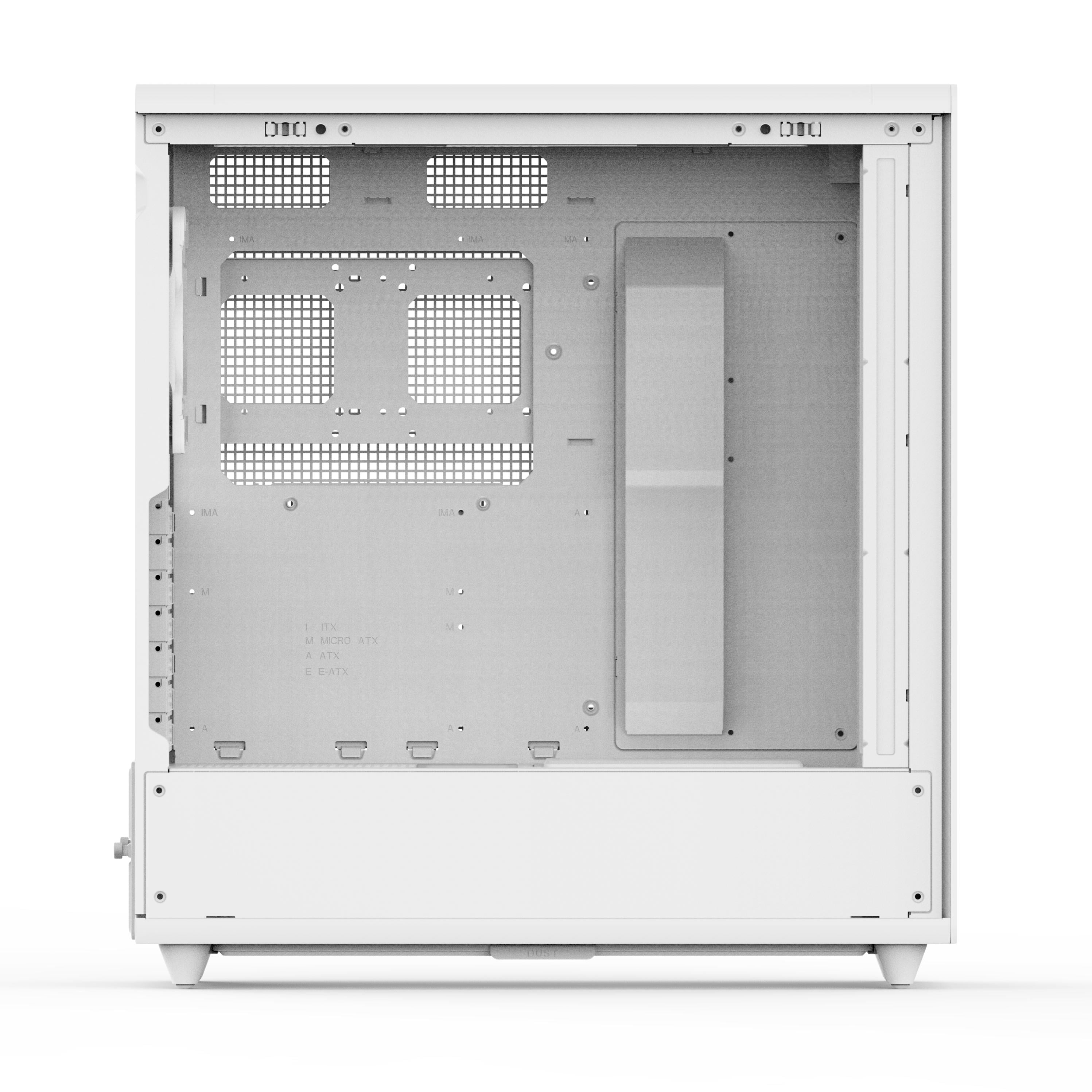 Rosewill Helium Air Mid Tower E-ATX Gaming Case, Mesh Panel, Tool-less, High-Airflow, Cable Management system, USB 3.1, included 1x 140mm PWM Fan, White