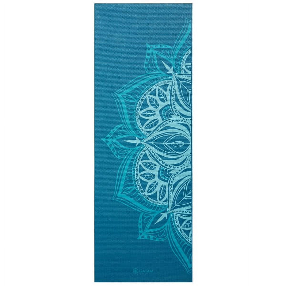 Gaiam Premium Print Yoga Mat, Indigo Point, 6mm