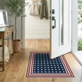 thumbnail image 2 of ODIKA 2'x3' Washable Throw Rug Independence Door Patriotic Stripe Border Welcome Striped July Flowing Dynamic for Hallway, Study Room, Non-Slip Low Profile, Flatwoven, 2 of 7