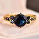 thumbnail image 5 of Boho Purple Pink Zircon Ring Round Cut 18k Gold Plated Wedding Engagement Evening Party Ring, 5 of 5