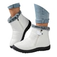 thumbnail image 3 of Insulated Winter Boots for Women with - Outdoor Footwear Zipper Closure Low Heel Cold Weather Trekking Shoes, 3 of 9