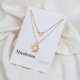 thumbnail image 5 of Gargantilla en capas con doble cadena y colgante de girasol con cristales, collares, joyas, regalos para mujeres y niñas, 5 of 5