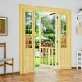 thumbnail image 4 of 30" x 80" Screen Door Exterior Door Front Door Pine Wood Paintable Anti Insect Animal Kid Friendly Including Screen Door Handle & Auto Closer Kit, 4 of 9
