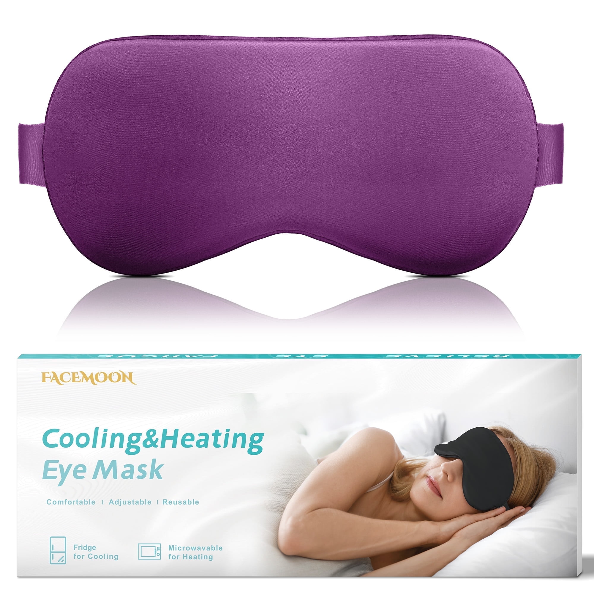 Cooling Eye Mask Cold Compress Puffy Eye Dark Circles Masks Weighted Mask Sleep Gel Ice Packs Reusable Migraines Headache Purple