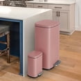 thumbnail image 4 of LAZY BUDDY 13.2 Gal & 1.3 Gal Kitchen Trash Can with Soft-Close Lid, Rectangular Stainless Steel Garbage Can for Home Office, 4 of 9