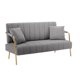 thumbnail image 1 of 2023 New Upholstered Velvet Futon 2-Seat Living Room Sofa My Lux Decor Round, 1 of 11