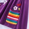 thumbnail image 3 of HWJAD Little Girls Summer Cotton Rainbow Unicorn Casual Dress Kids Short Sleeve Cartoon Dresses, 3 of 9