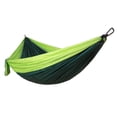 thumbnail image 2 of Rewera Portable Camping Travel Double Hammock Hanging Bed with Tree Strap (Light Green + Dark Blue), 2 of 8