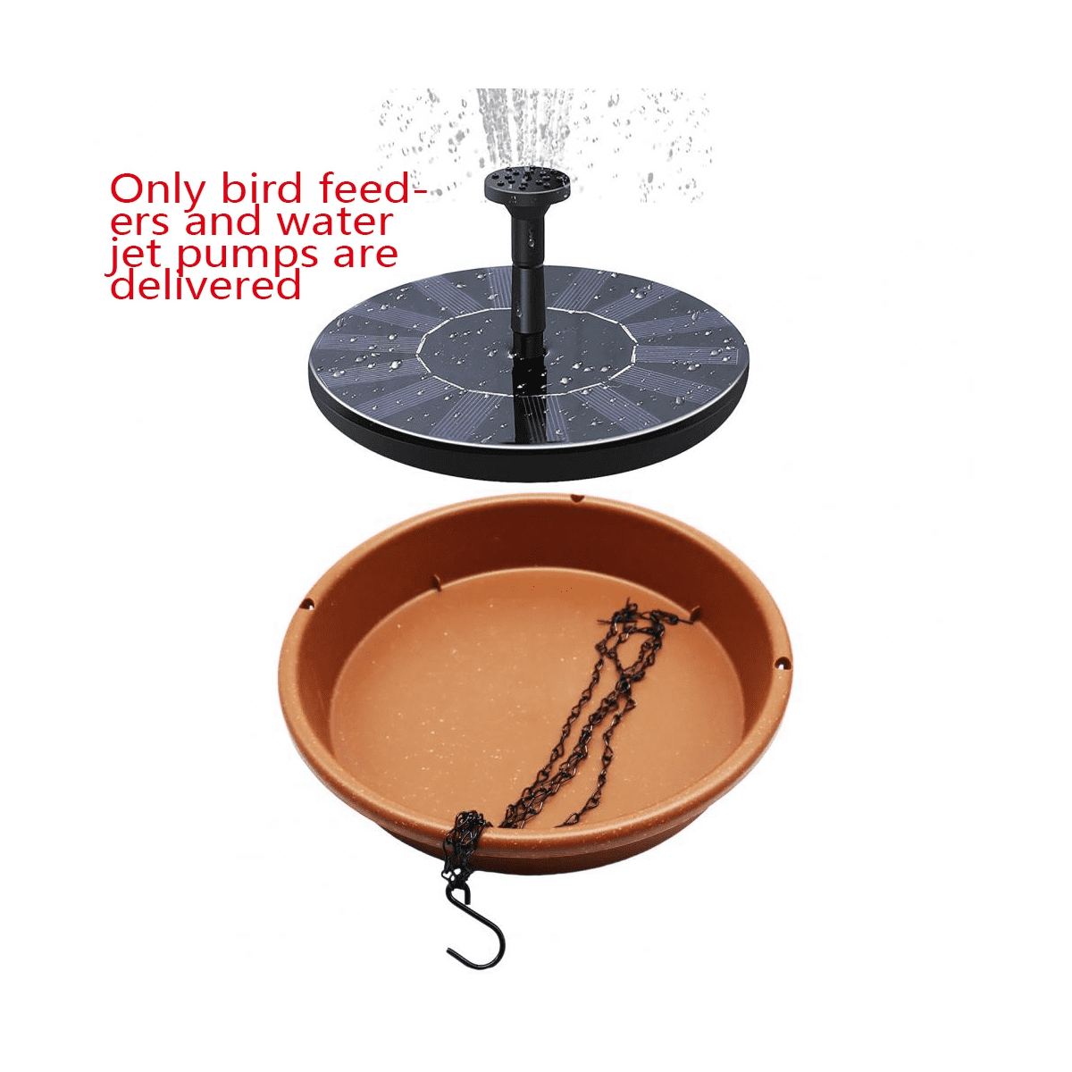 Moving Water Plastic Hangable Bird Bath Fountain with Pump
