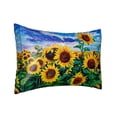 thumbnail image 2 of Disketp Landscape With Sunflowers Satin Pillowcase For Hair And Skin - Satin Pillow Cases Standard Size 20x30 Inches With Zipper,Gifts For Women Men (Pillow core not included), 2 of 8