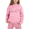 thumbnail image 2 of Girl Sets Size 7-8 Children Kids Boys And Girls Long Sleeve Letter Printed Lightweight Hoodie Sweatshirts And Long Pants Set Outfit Teen Girl Clothes, 2 of 5