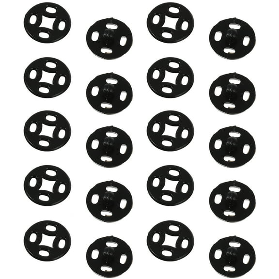 ORDDIART 1000Pcs Black Round Plastic Snap Buttons for Sewing Crafts, Invisible Fasteners for Shirts and Handmade Projects